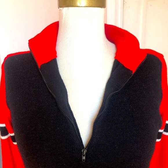 DKNY USA Sweater Vintage Zip Front Sz M - Picture 1 of 7